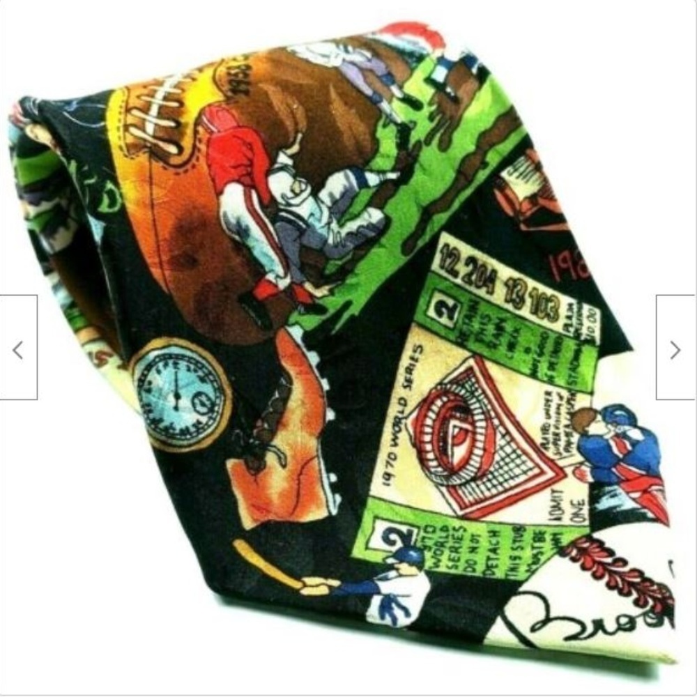 Vintage Nicole Miller 1993 Football Hockey Necktie